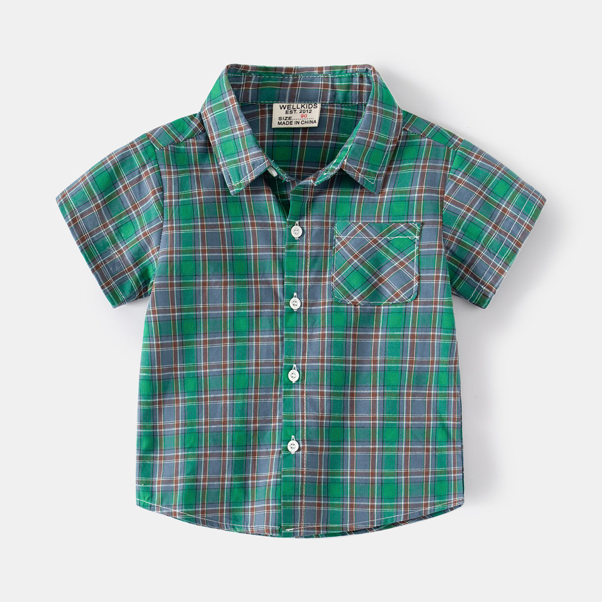 [513687] - Atasan Kemeja Kotak-Kotak Anak Laki-Laki - Motif Additional Box