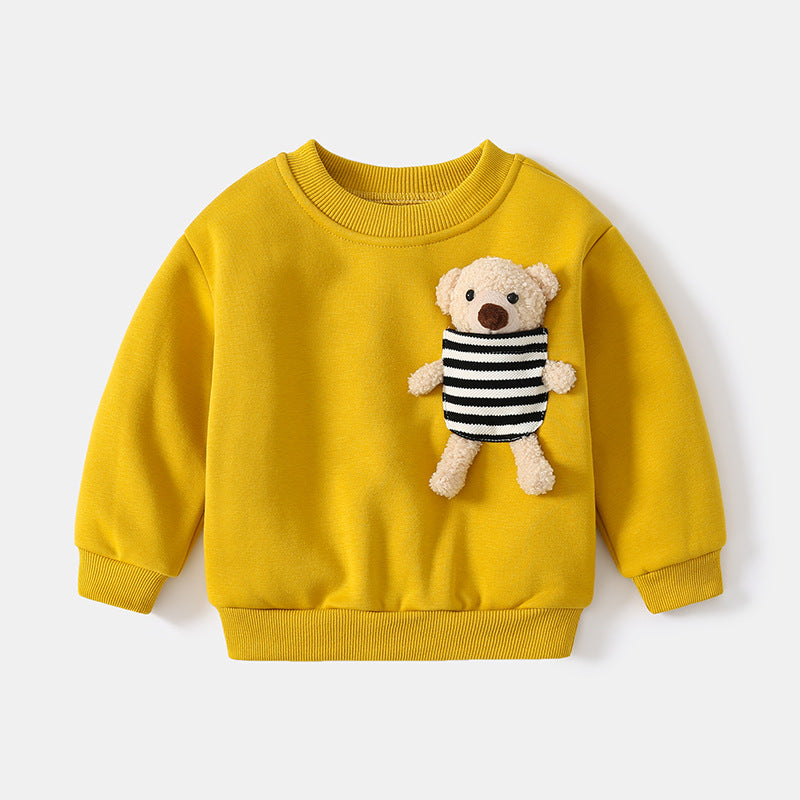 [513689] - Atasan 3D Sweater Boneka Lengan Panjang Anak Perempuan - Motif Pocket Doll