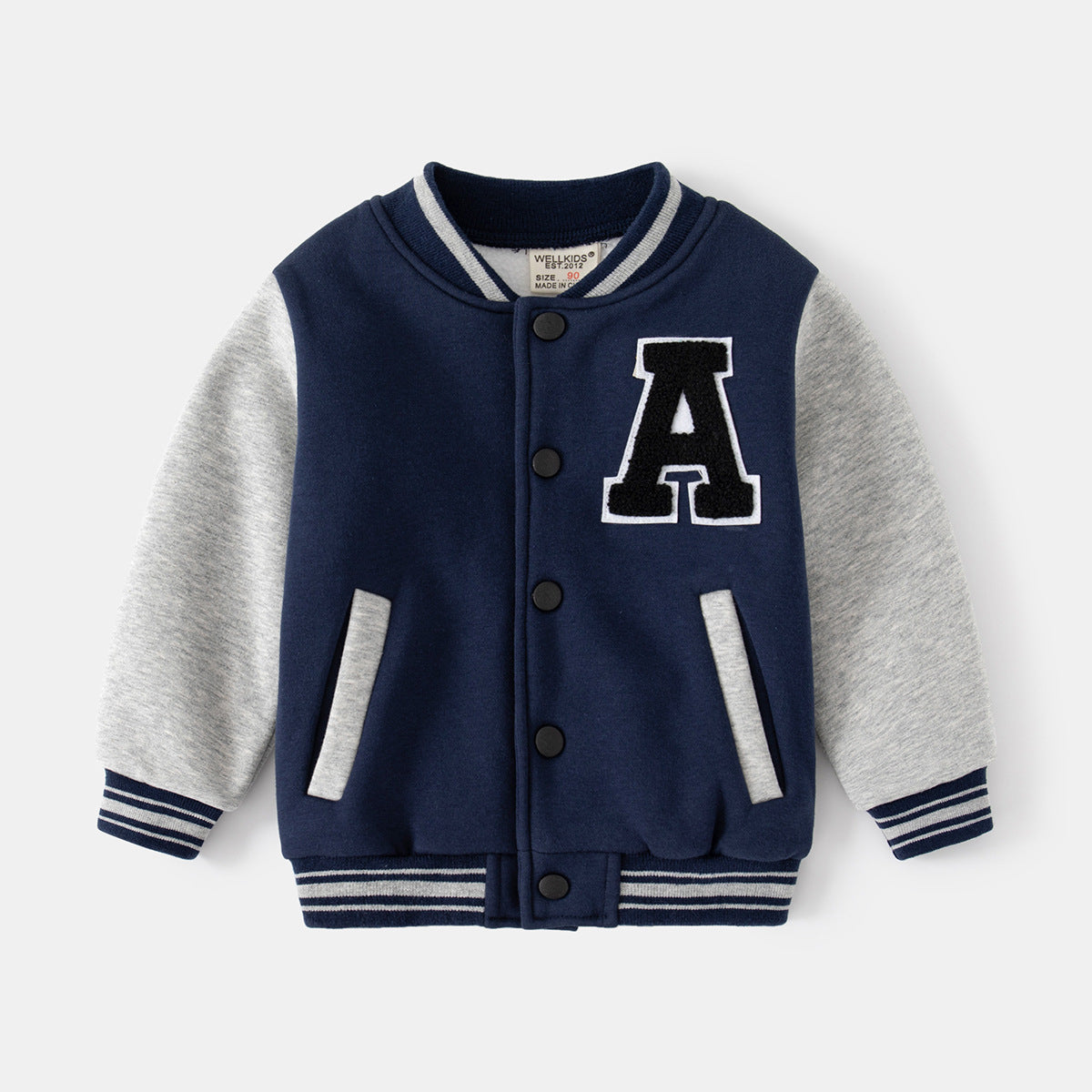 [513696] - Atasan Jaket Baseball Lengan Panjang Anak Laki-Laki - Motif Writing