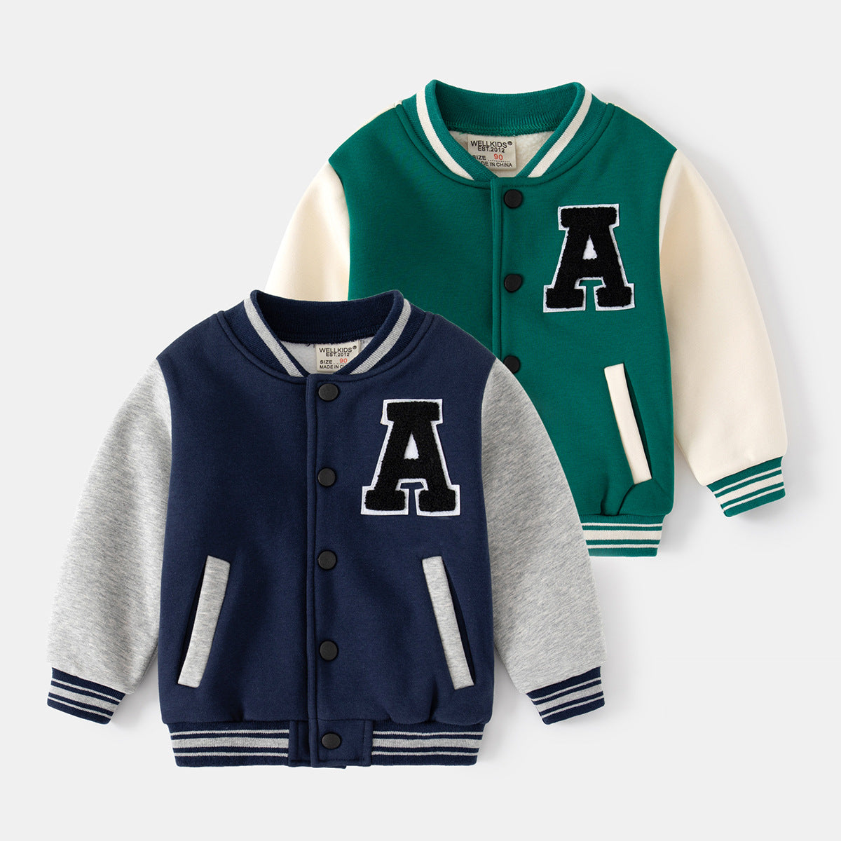 [513696] - Atasan Jaket Baseball Lengan Panjang Anak Laki-Laki - Motif Writing