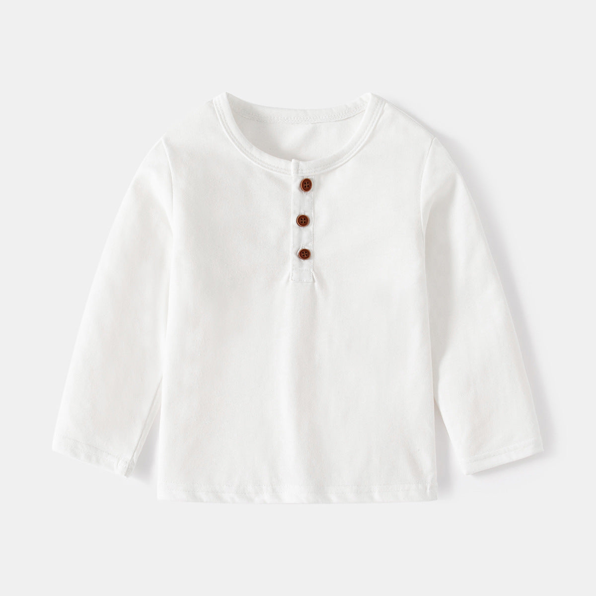 [513710] - Atasan Kaos Kancing Lengan Panjang Anak Laki-Laki - Motif Button Protector