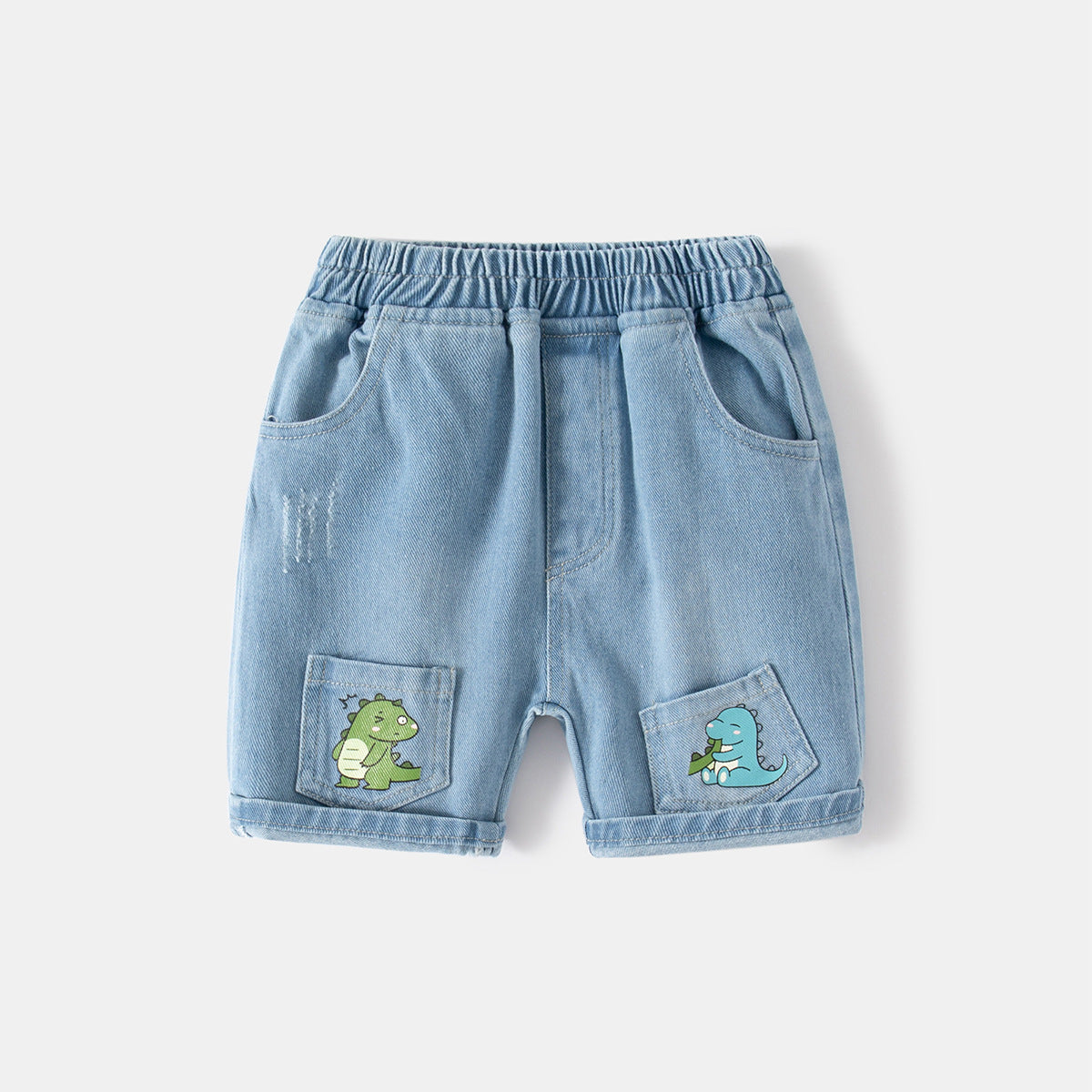 [513711] - Celana Pendek Jeans Anak Laki-Laki - Motif Dinoasur Tail