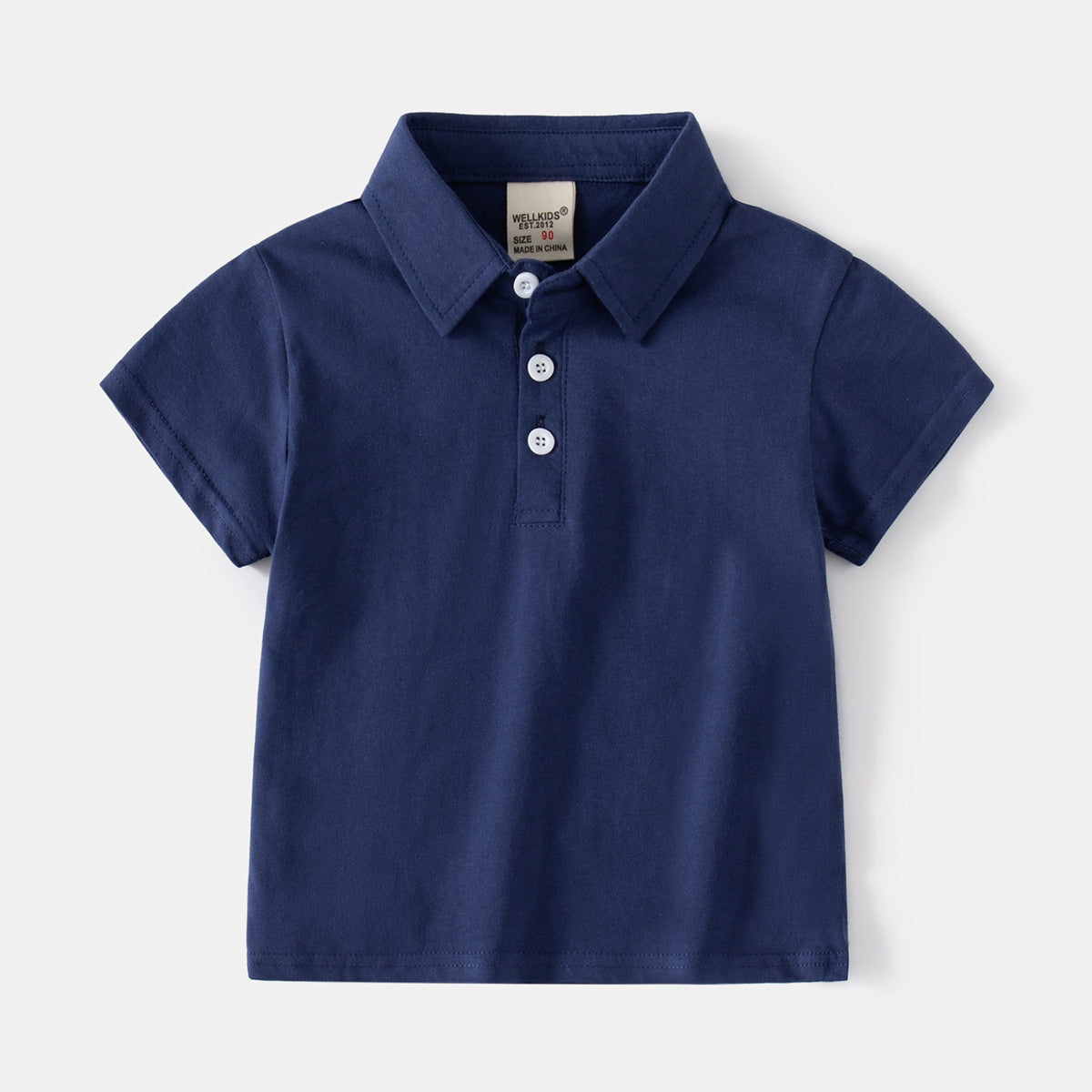 [513716] - Atasan Kaos Polo Kerah Anak Laki-Laki - Motif Plain Rough