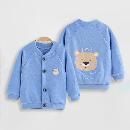 [514102] - Atasan Cardigan Fashion Anak - Motif Bear Crown