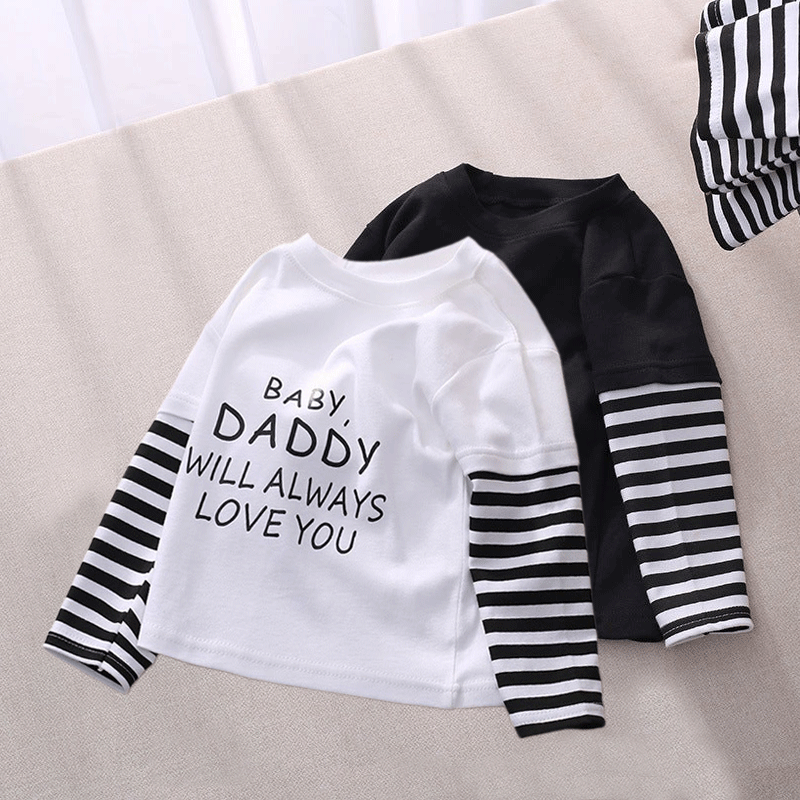 [514133] - Atasan Panjang Import / Kaos Ootd Anak - Motif Baby Alphabet