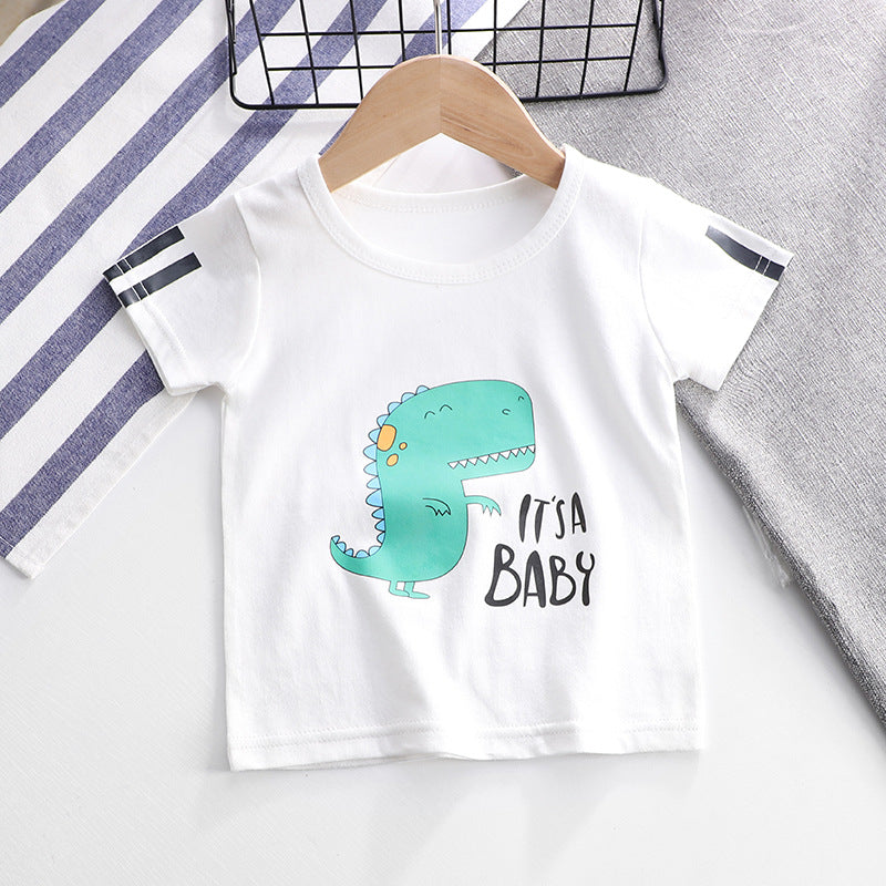 [514139] - Import Atasan Kaos Anak / Baju Atasan Anak - Motif Dino Boy