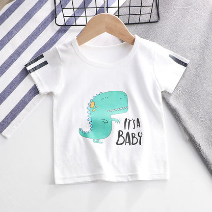 [514139] - Import Atasan Kaos Anak / Baju Atasan Anak - Motif Dino Boy