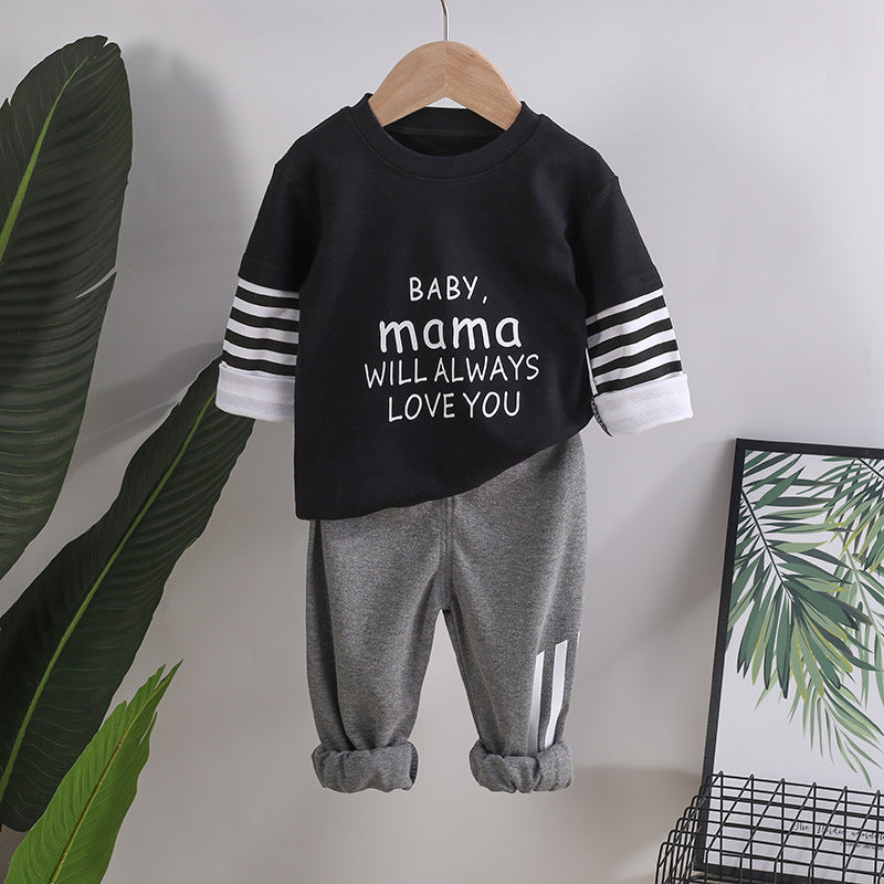 [514161] - Setelan Jogger Style Anak - Motif Baby Mama Daddy