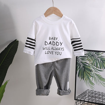 [514161] - Setelan Jogger Style Anak - Motif Baby Mama Daddy