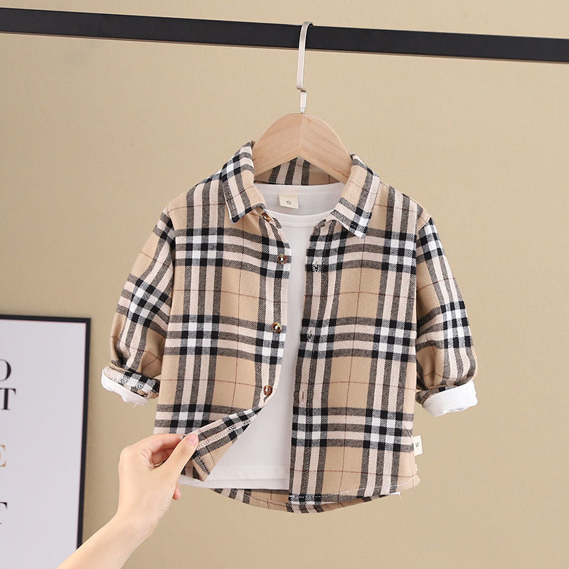 [515115] - Import Atasan Kemeja Trendi Anak - Motif Special Tartan