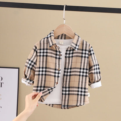 [515115] - Import Atasan Kemeja Trendi Anak - Motif Special Tartan