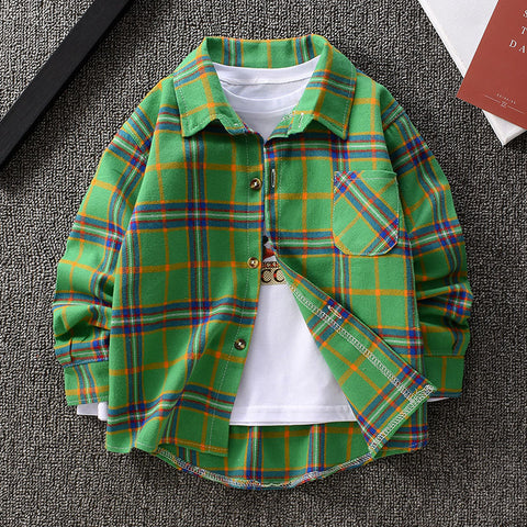 [515118] - Atasan Kemeja Trendi Anak - Motif Long line