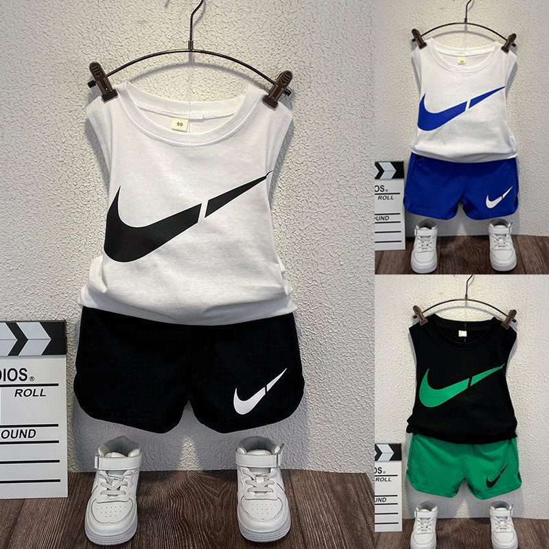 [516101] - Setelan Kaos Kutung Anak Import - Motif Checklist Sport
