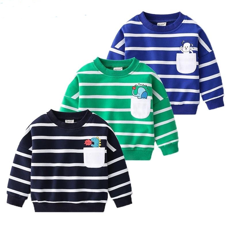 [513139] - Atasan Sweater Fashion Anak Laki-Laki - Motif Dino Pocket