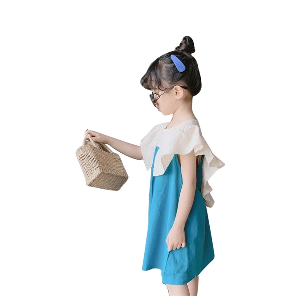 [507370]- Dress Fashion Anak Perempuan Import - Motif Wide Lace