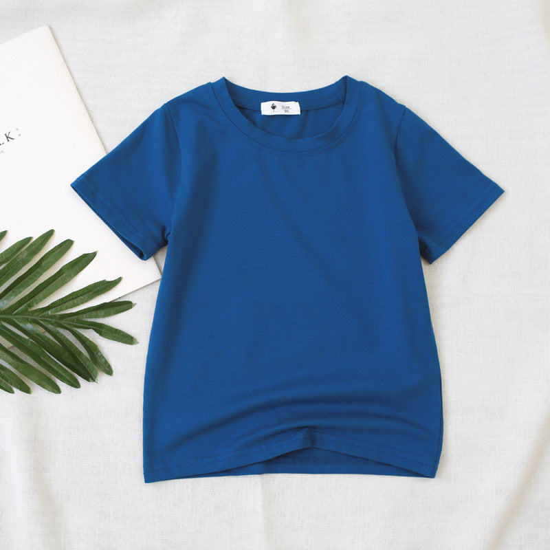 [602101-Big Size All Colors] - Baju Atasan Kaos Lengan Pendek Polos Anak Perempuan - Motif Plain Soft