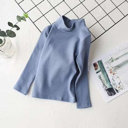 [602102-Small Size Basic Colors] - Atasan Kaos Sweater Turtleneck Import Anak Perempuan - Motif Soft