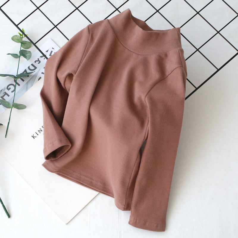 [602102-Big Size All Colors] - Atasan Kaos Sweater Turtleneck Import Anak Perempuan - Motif Soft