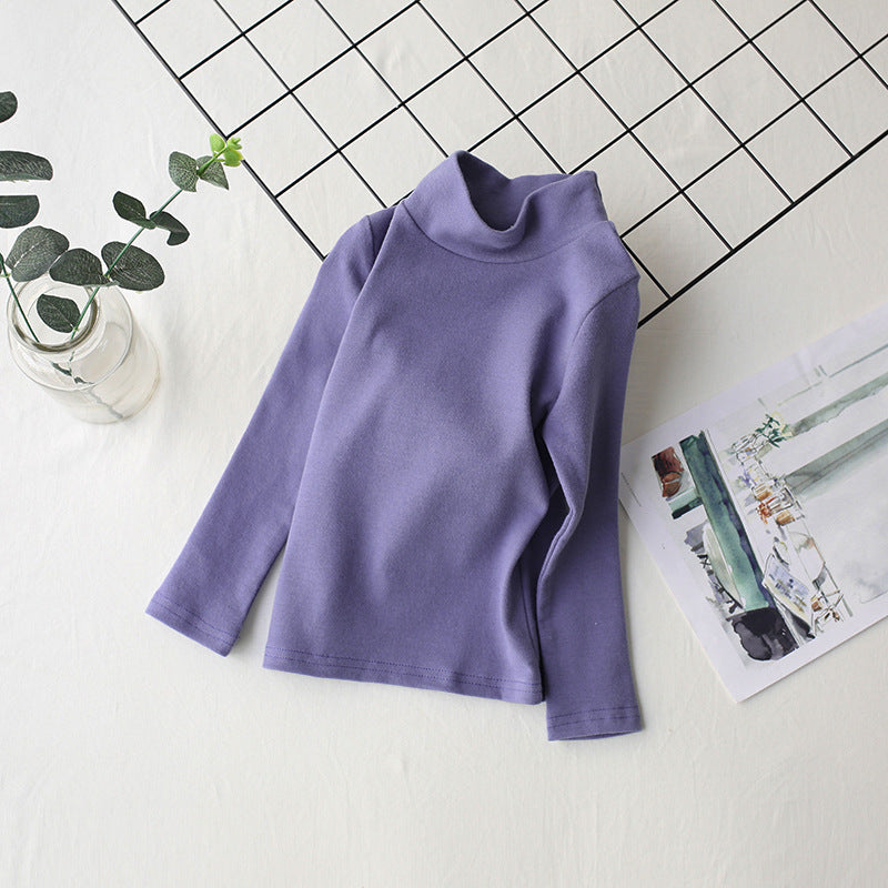 [602102-Small Size Girly Colors] - Baju Atasan Kaos Lengan Panjang Sweater Turtleneck Anak Perempuan - Motif Soft