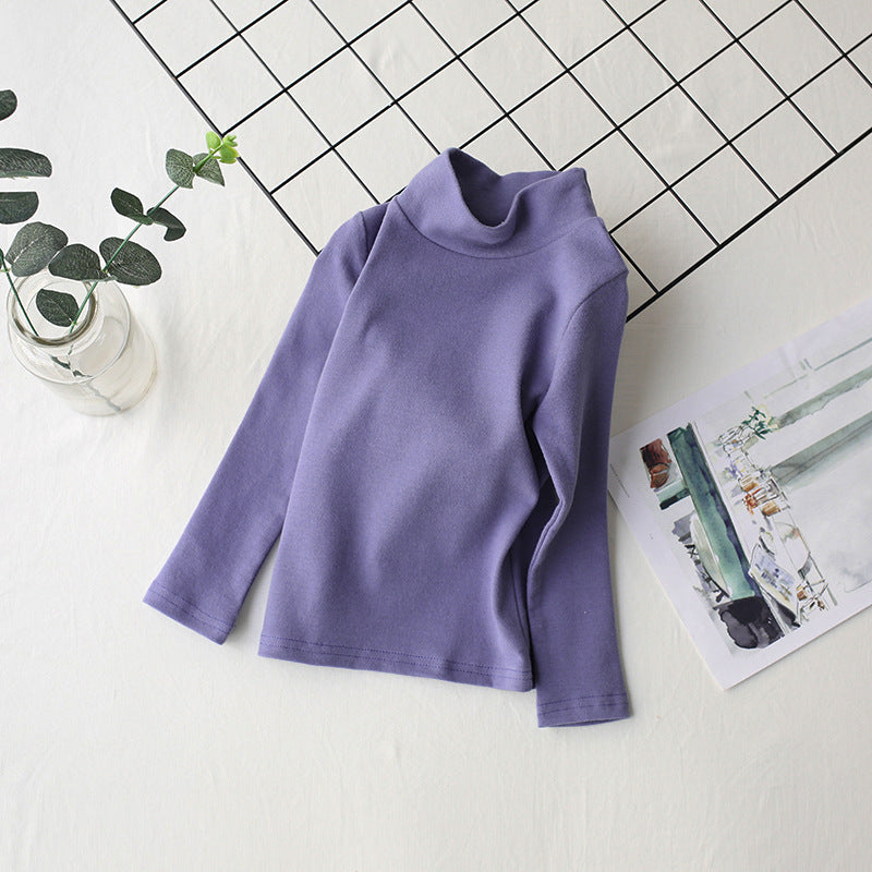 [602102-Small Size Girly Colors] - Atasan Kaos Sweater Turtleneck Import Anak Perempuan - Motif Soft