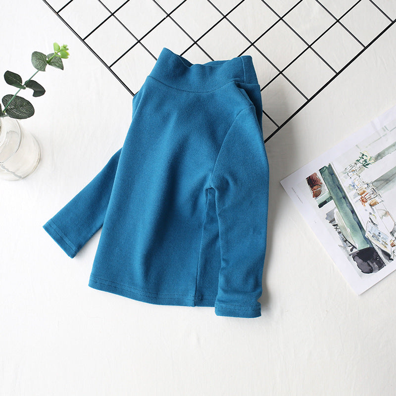 [602102-Small Size Basic Colors] - Atasan Kaos Sweater Turtleneck Import Anak Perempuan - Motif Soft
