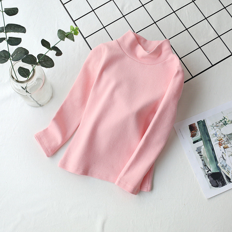[602102-Small Size Girly Colors] - Baju Atasan Kaos Lengan Panjang Sweater Turtleneck Anak Perempuan - Motif Soft