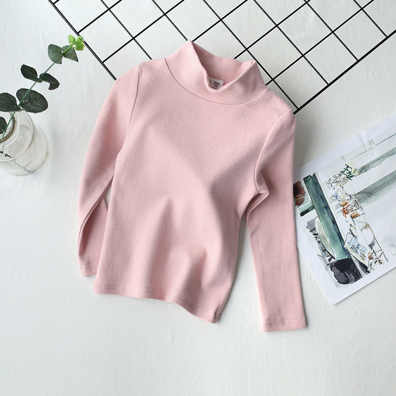 [602102-Small Size Girly Colors] - Baju Atasan Kaos Lengan Panjang Sweater Turtleneck Anak Perempuan - Motif Soft