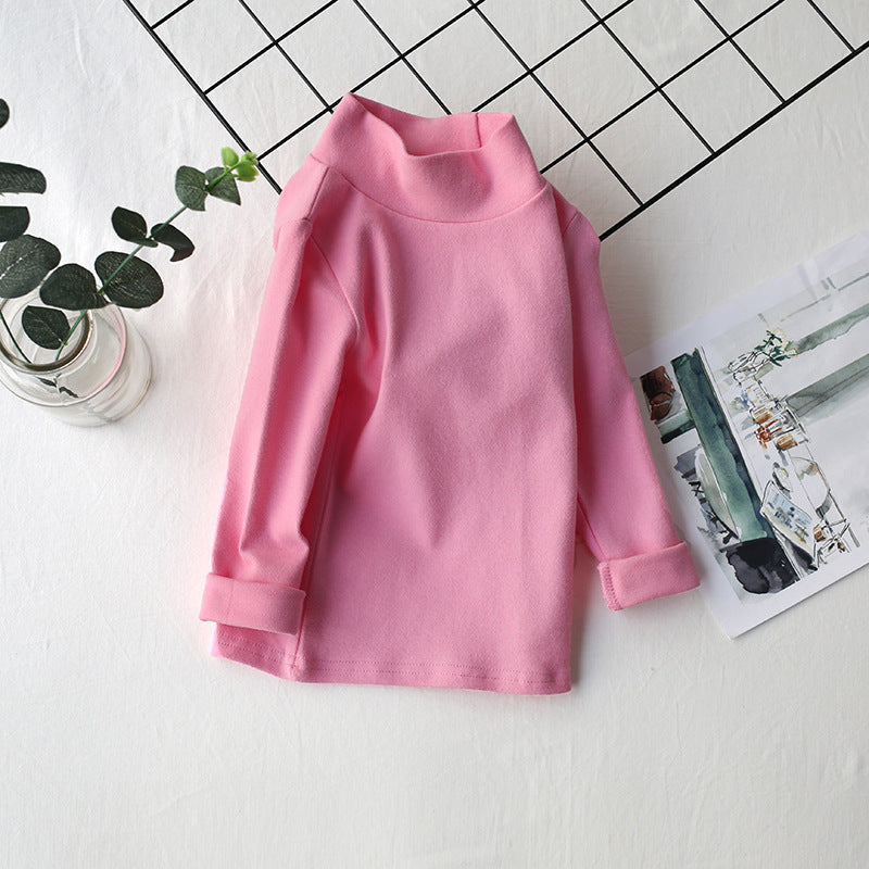 [602102-Small Size Girly Colors] - Atasan Kaos Sweater Turtleneck Import Anak Perempuan - Motif Soft