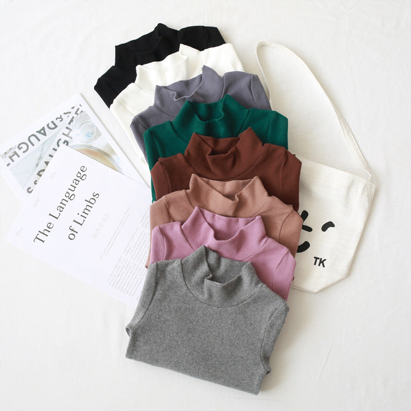 [602102-Small Size Girly Colors] - Baju Atasan Kaos Lengan Panjang Sweater Turtleneck Anak Perempuan - Motif Soft