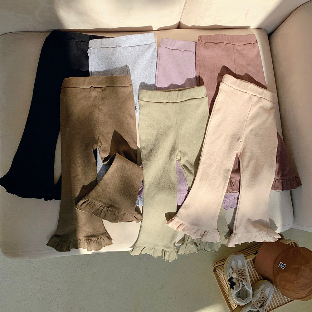 [602104] - Bawahan Celana Panjang Legging Cutbray Anak Perempuan - Motif Plain Line