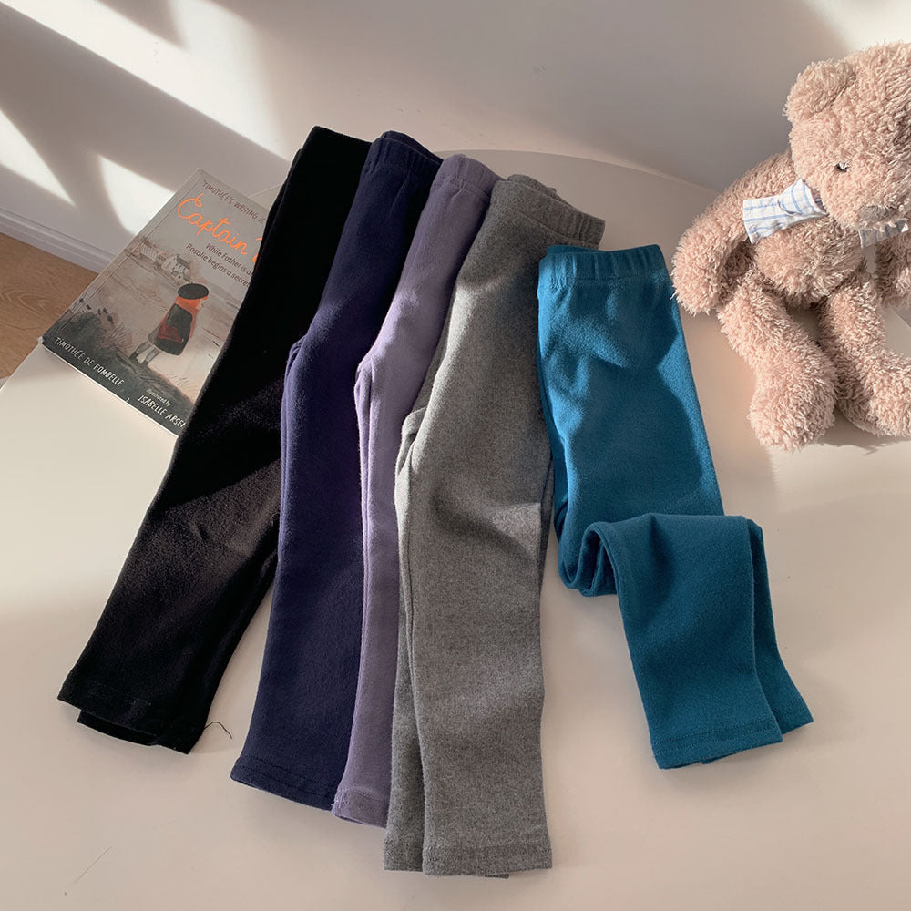 [602105-Small Size Basic Colors] - Celana Legging Polos Import Anak Perempuan - Motif Plain