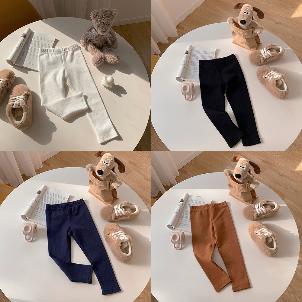 [602105-Small Size Basic Colors] - Celana Legging Polos Import Anak Perempuan - Motif Plain