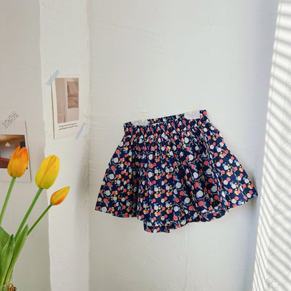 [602110-B] - Celana Rok Pendek Bunga Import Bawahan Anak Perempuan - Motif Flower