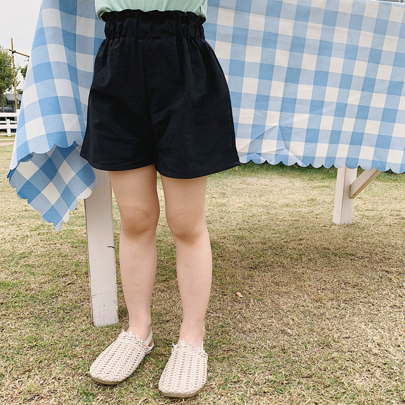 [602113] - Bawahan Celana Pendek Polos Anak Perempuan - Motif Plain Texture