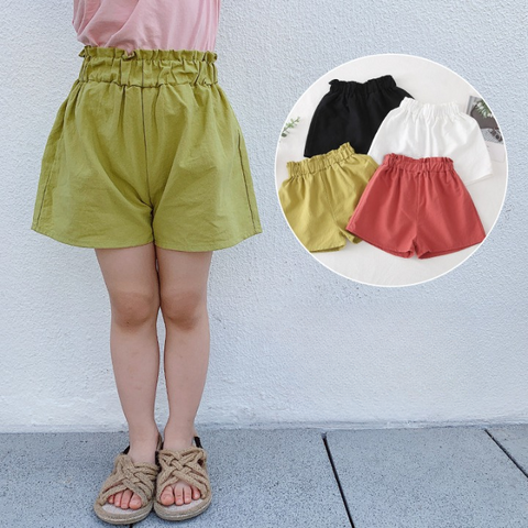 [602113] - Bawahan Celana Pendek Polos Anak Perempuan - Motif Plain Texture