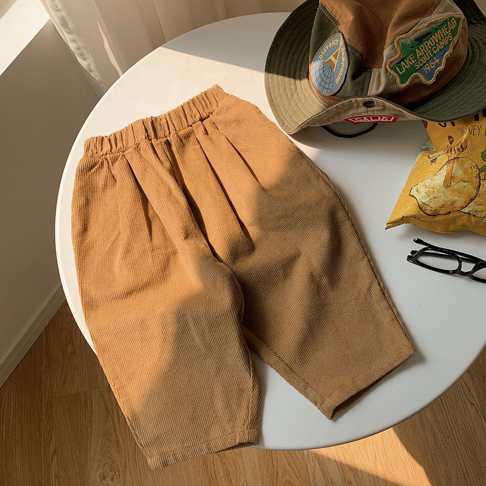 [602118] - Bawahan Celana Panjang Chino Corduroy Polos Anak Cowok - Motif Coarse Texture