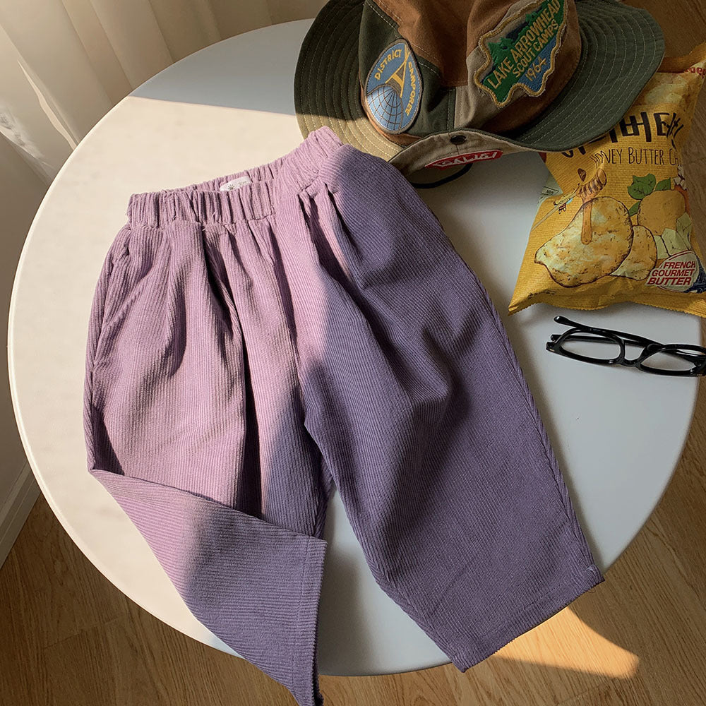 [602118] - Bawahan Celana Panjang Chino Corduroy Polos Anak Cowok - Motif Coarse Texture