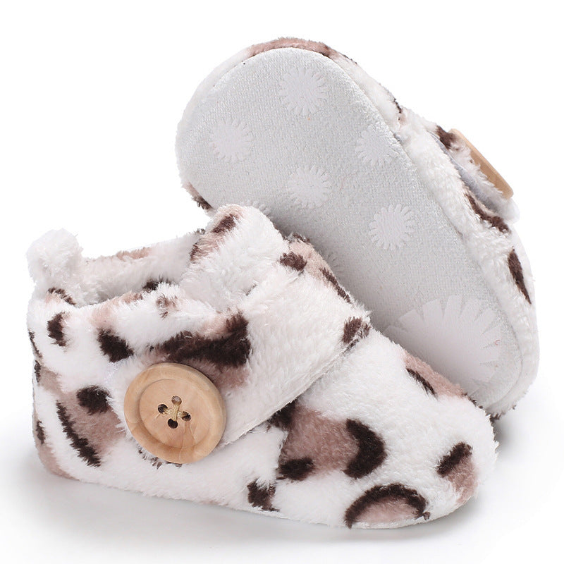 [105286-LEOPARD] - Sepatu Bayi Prewalker Import - Motif Leopard Fur