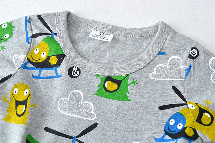 [357362] - Kaos Anak / Baju Atasan Summer Anak Trendi - Motif Helicopter Helper