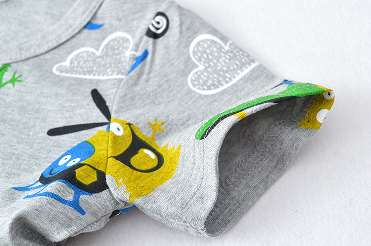 [357362] - Kaos Anak / Baju Atasan Summer Anak Trendi - Motif Helicopter Helper