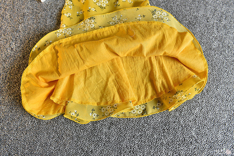 [363106-MUSTARD] - Setelan Fashion Anak Perempuan Modish - Motif Lots of Flowers