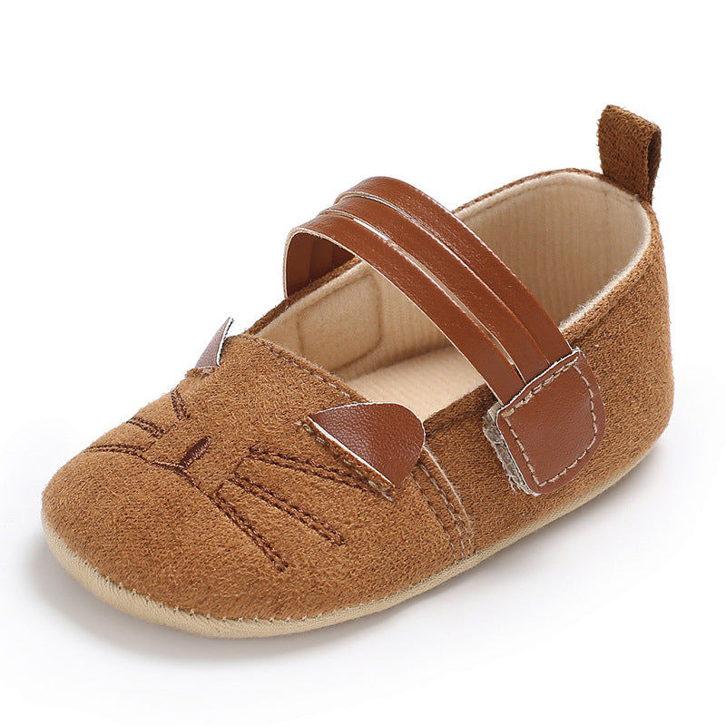 [105308-BROWN] - Sepatu Bayi Slip On Prewalker Import - Motif Rat Pattern