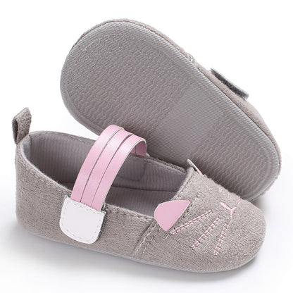 [105308-GRAY] - Sepatu Bayi Slip On Prewalker Import - Motif Rat Pattern