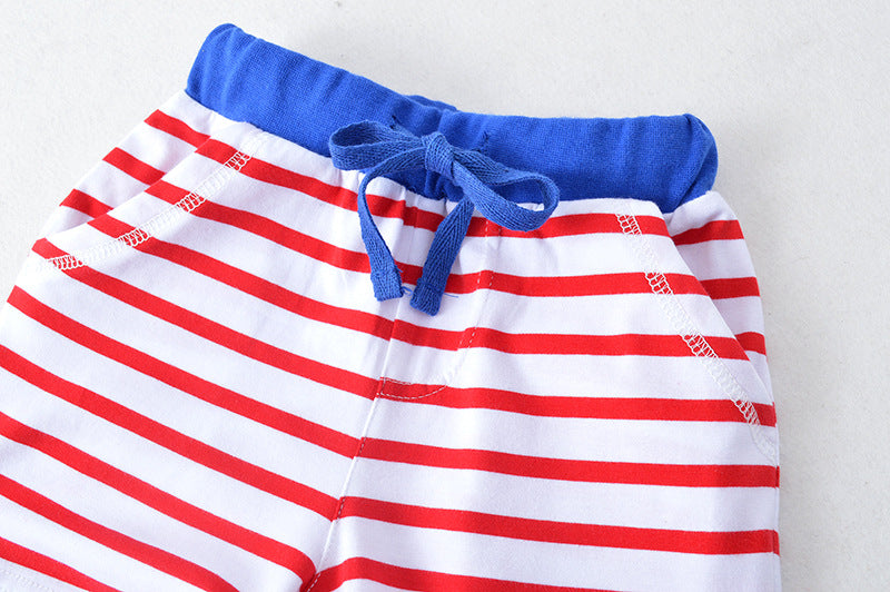 [357155] - Celana Training Anak  / Celana Santai Anak - Motif Red and White Lines