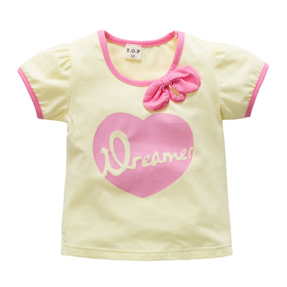 jual [102106] - Atasan / T-shirt / Kaos Anak 6 Bln - 3 Thn Motif Pita Love [B1137] 