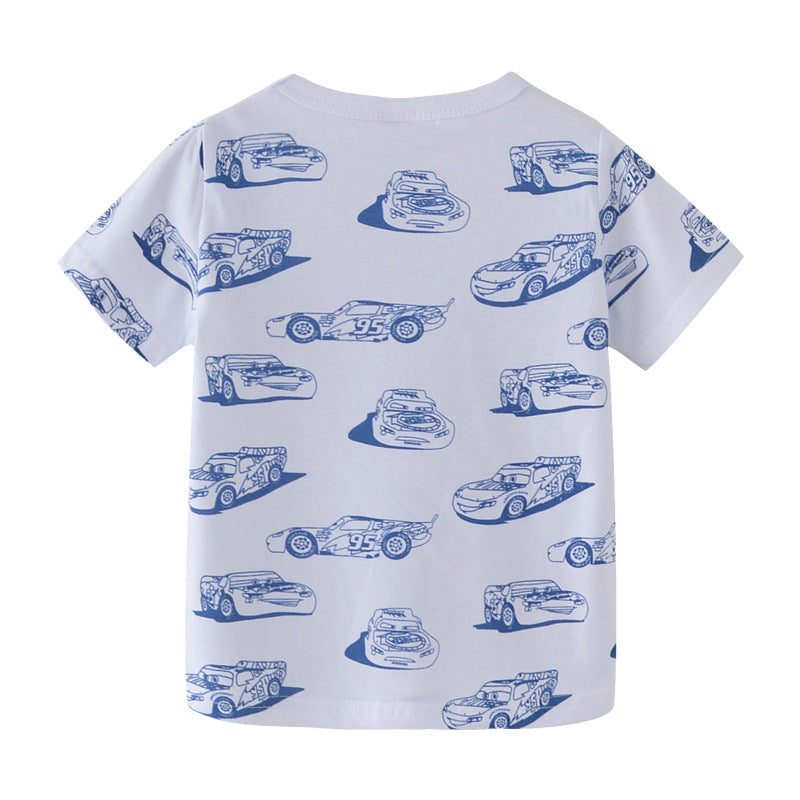 [357303] - Baju Atasan Summer Anak Trendi / Atasan Anak / Kaos Anak - Motif Mobil Balap