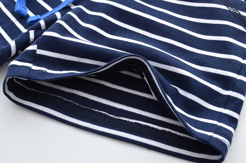 [357158] - Celana Training Anak  / Celana Santai Anak - Motif Navy & White Stripe
