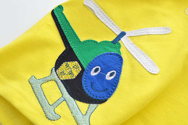 [357208] - Atasan Anak / Kaos Anak / Atasan Summer Anak Trendi - Motif Cartoon Helicopter