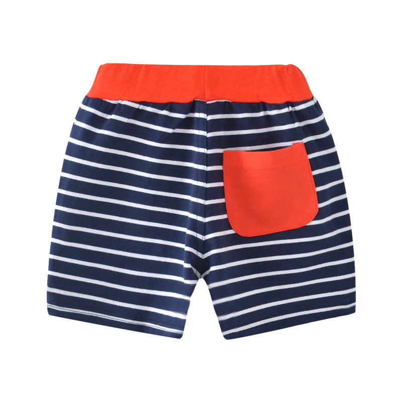 [357158] - Celana Training Anak  / Celana Santai Anak - Motif Navy & White Stripe