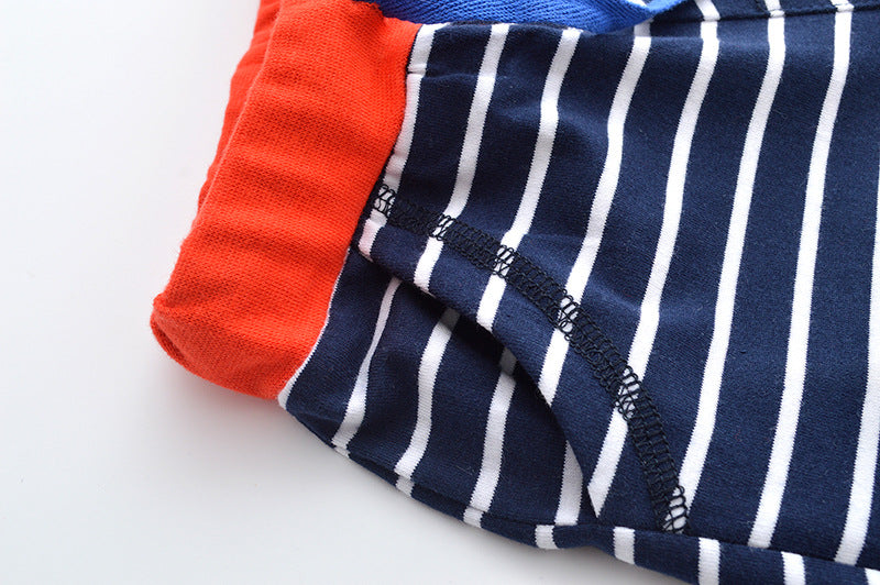 [357158] - Celana Training Anak  / Celana Santai Anak - Motif Navy & White Stripe